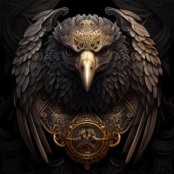 Águia, Ornamentado, Padronizar, Pluma