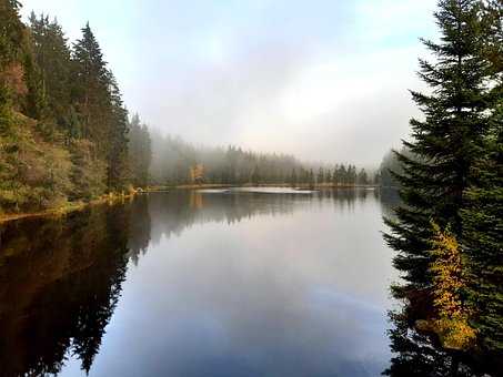 Sø, Natur, Landskab, Afspejling, Foto