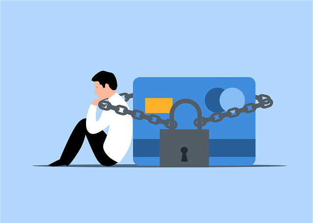 Free debt credit card vector