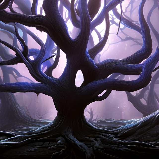 Free tree forest fantasy illustration