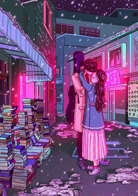 Free couple kdrama love illustration