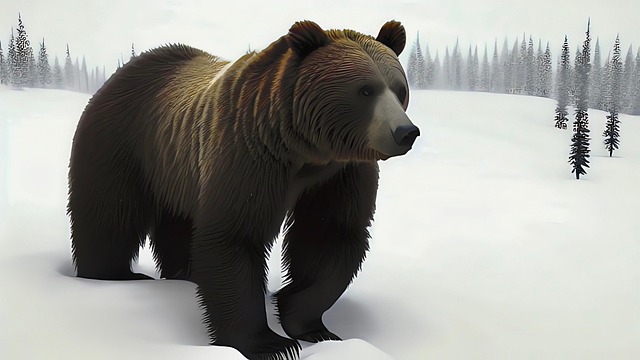 Free bear grizzly brown bear illustration