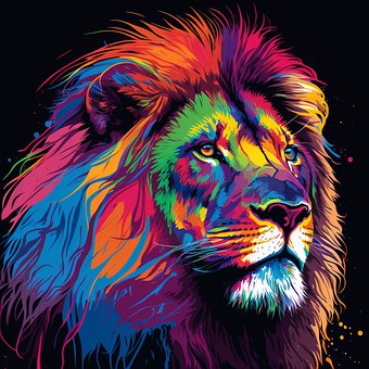 Free Digital Lion Art illustration and picture