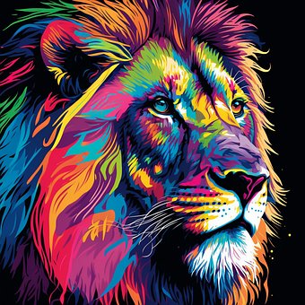 Free Lion Lion Portrait illustration and picture
