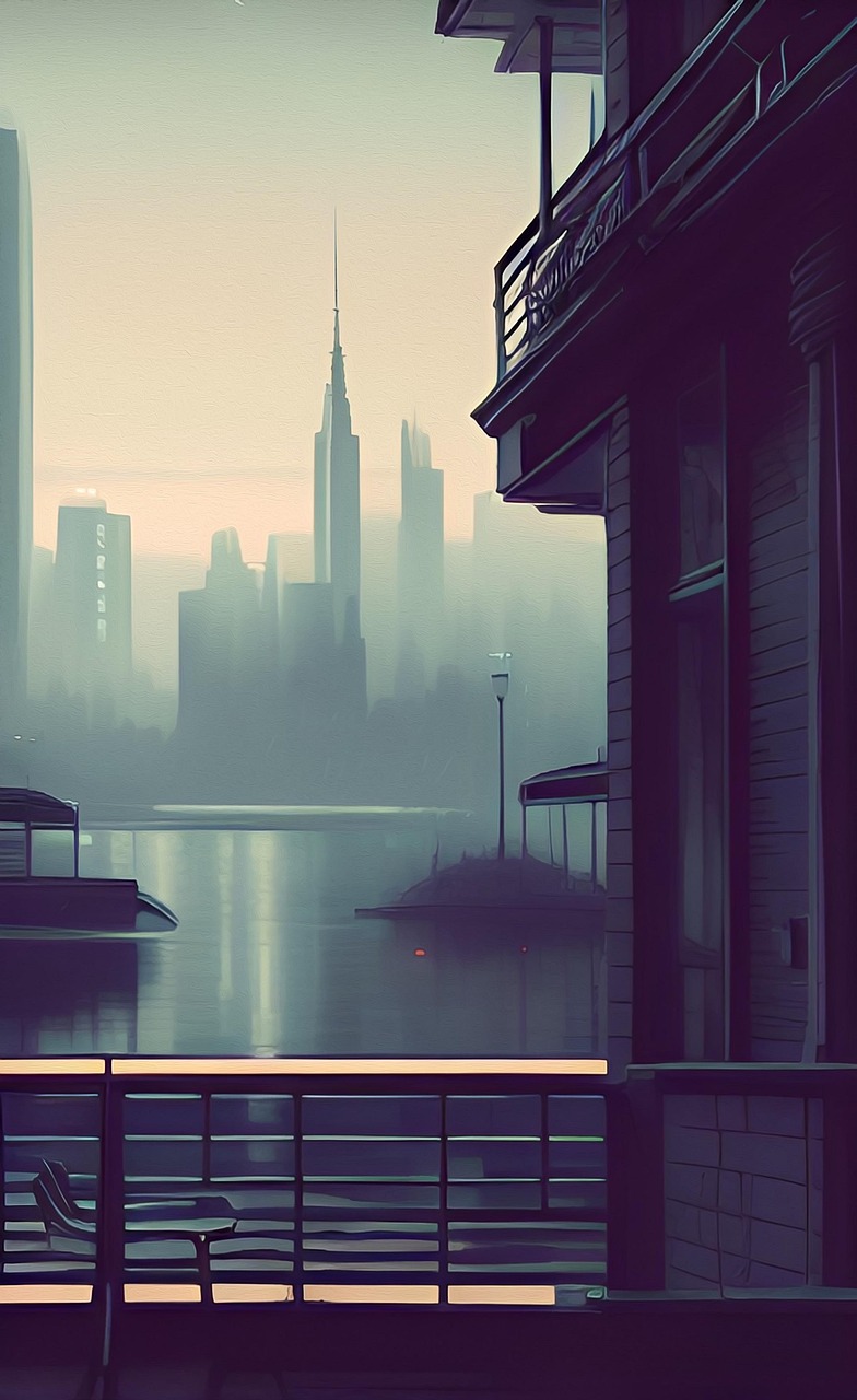 Download free HD stock image of Ai Generated City Free ai generated city buildings illustration