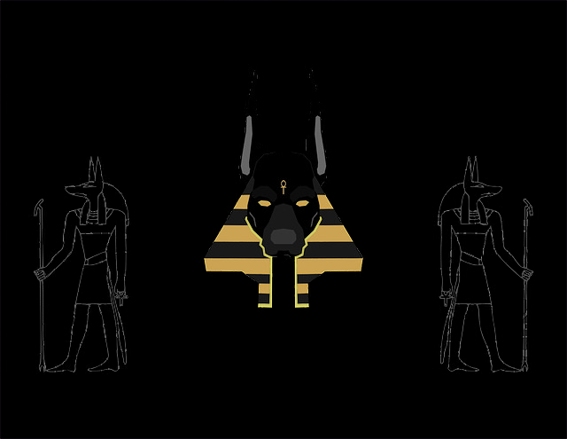 Anubis, Egypten, Pyramide, Tegning