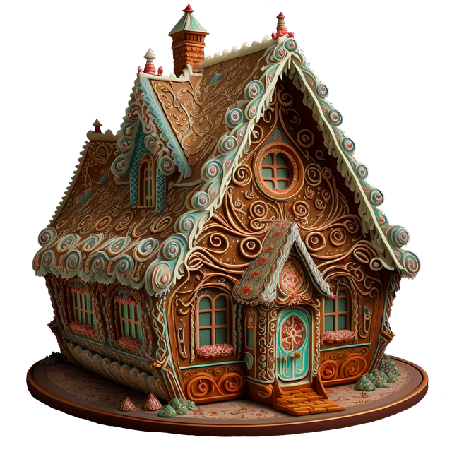 Free christmas gingerbread house gingerbread illustration