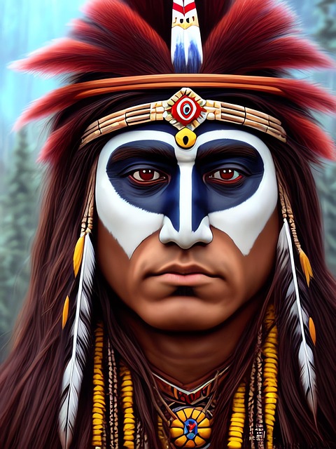 Free generated man native american illustration