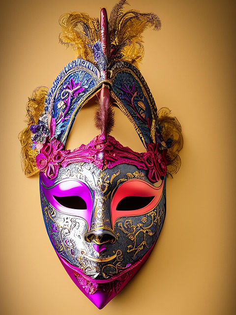 Download free HD stock image of Generated Hide Free generated hide venetian mask illustration