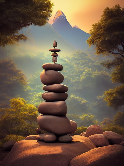 Free generated cairn stone cairn illustration