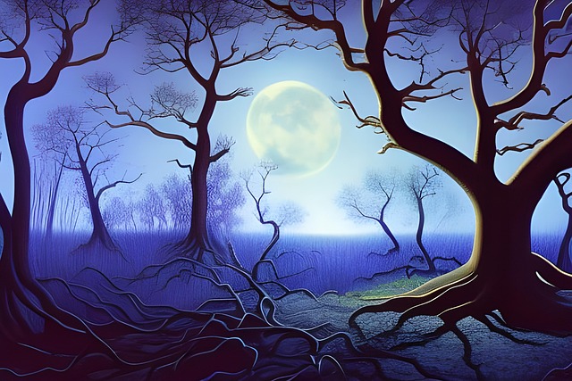 Free ai generated woodland woods illustration