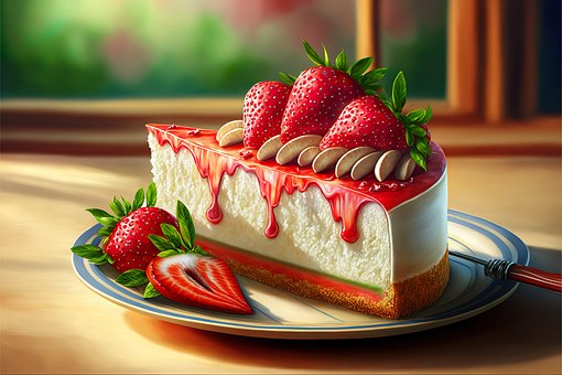 Tort, Prăjitură Cu Brânză, Căpșună