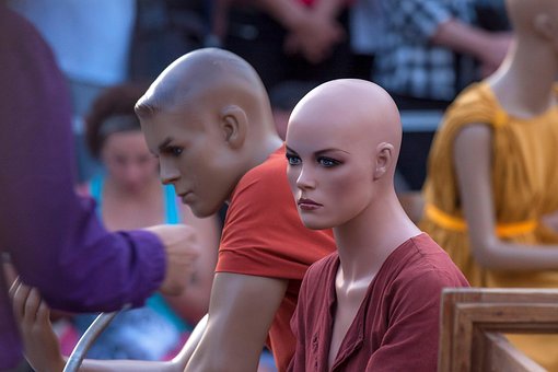 Kvinde, Mannequin, Hoved, Tid