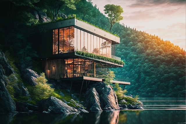 Free ai generated architecture trees illustration