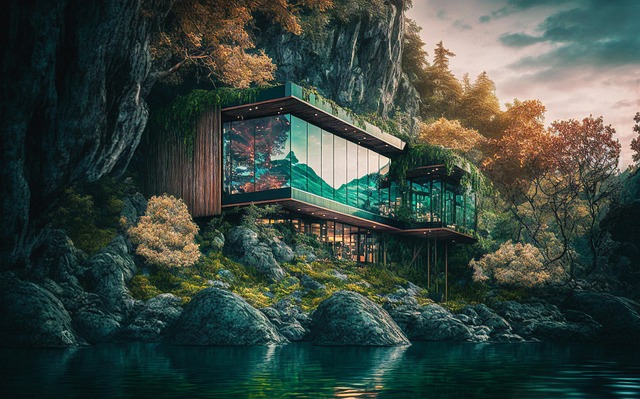 Free ai generated architecture trees illustration