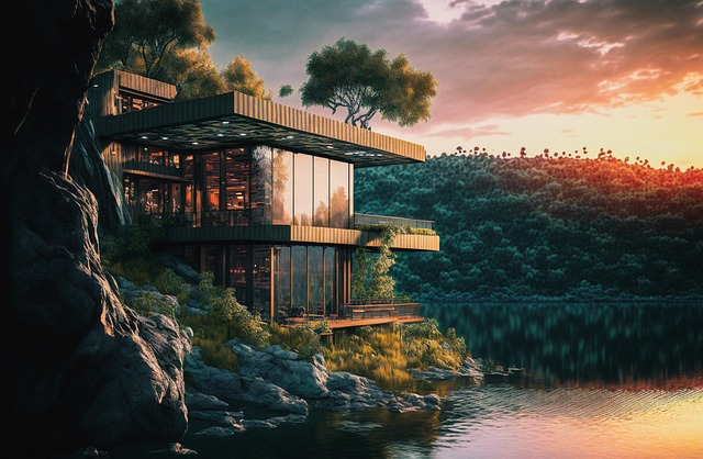 Free ai generated architecture trees illustration