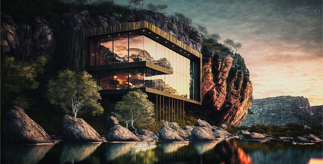 Free ai generated architecture trees illustration