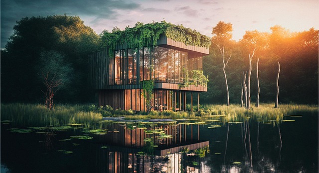 Free ai generated architecture trees illustration