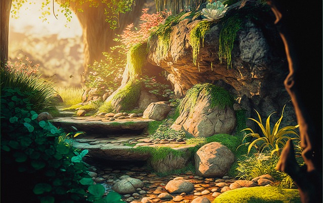 Free ai generated trees nature illustration