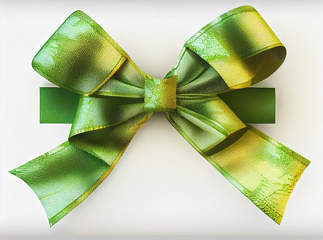 Free green bow green ribbon ribbon illustration