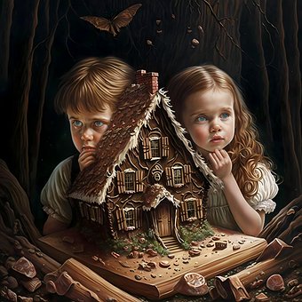 Free Hansel And Gretel Witches Cottage illustration and picture