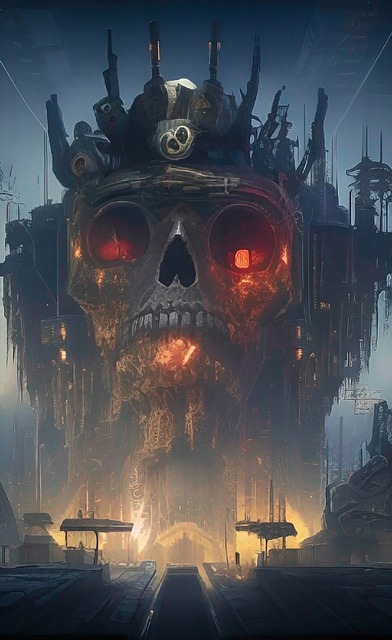 Download free HD stock image of Ai Generated Skull Free ai generated skull castle illustration