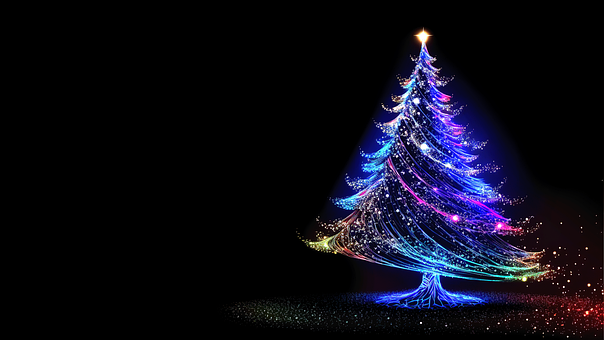 Free Christmas Tree Lamp illustration and picture