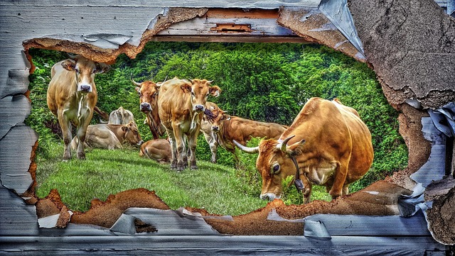 Free wall see through landscape illustration