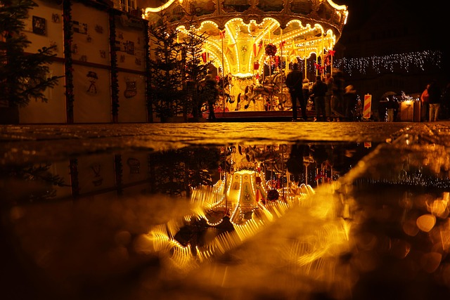 Free Christmas Market Carousel photo and picture