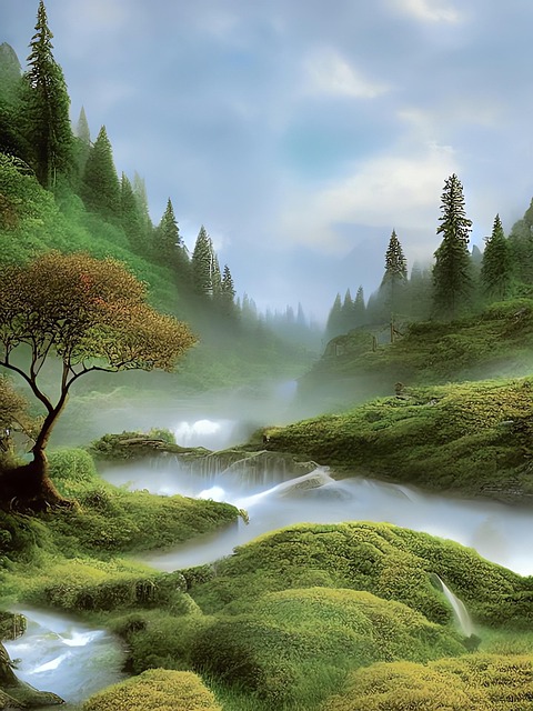 Free trees forest nature illustration