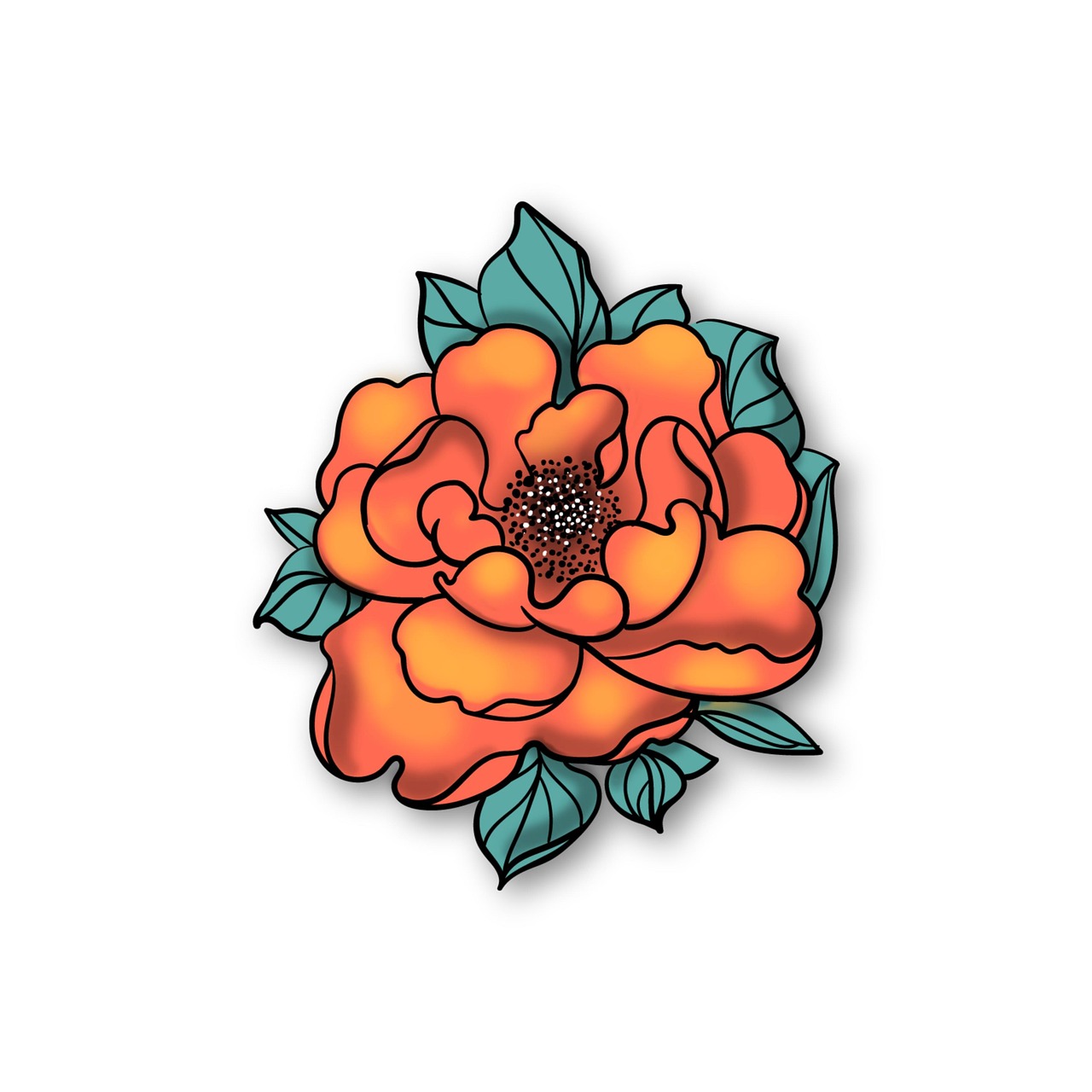 download-flower-orange-flower-flora-royalty-free-stock-illustration