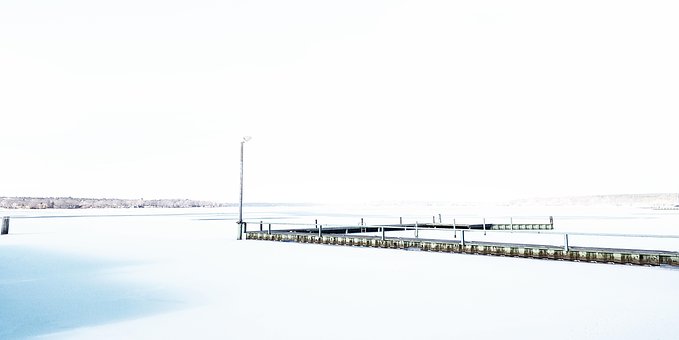Inverno, Berlim, Neve, Sorvete, Lago