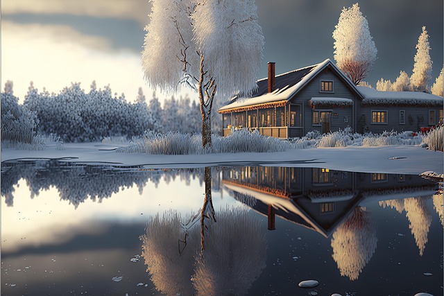 Free Lake House illustration and picture