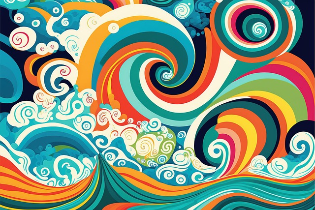 Free waves ocean sea illustration
