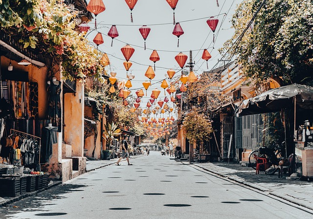 Straße, Menschen, Architektur, Vietnam