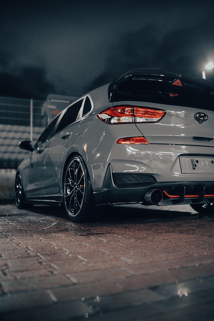 Bil, Sportsvogn, Hyundai, I30N, Nat, Grå