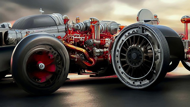 Free steampunk cyberpunk machine illustration