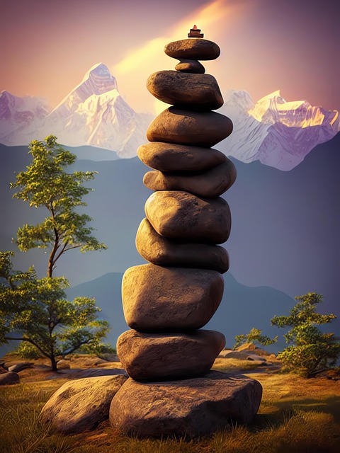 Free generated cairn stone cairn illustration