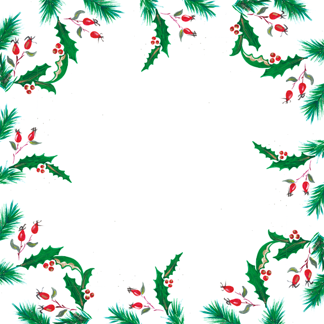 Free christmas pine needles holly vector