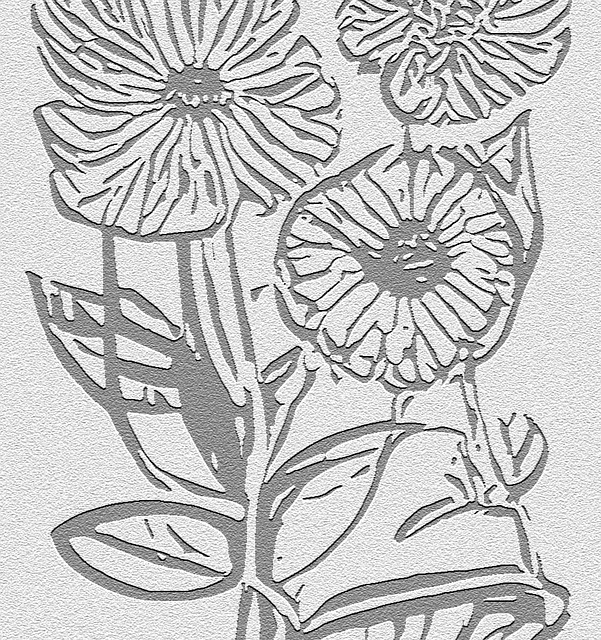 Free notepaper flowers leaves illustration