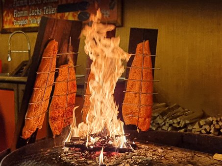 Сьомга, Пламък Сьомга, Пожар, Пламък