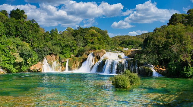 Voiaj, Croaţia, Krka, Cascadă, Râu