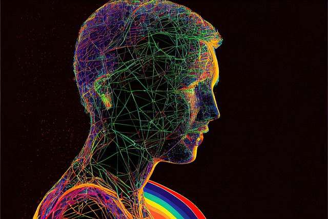 Free rainbow metaverse data illustration