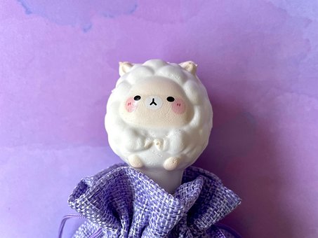 Får, Lilla, Sød, Kawaii, Gave, Snor