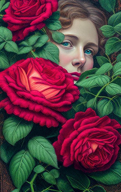 Free ai generated shy woman illustration