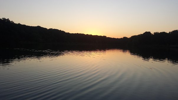 Zonsondergang, Natuur, Schemering, Water