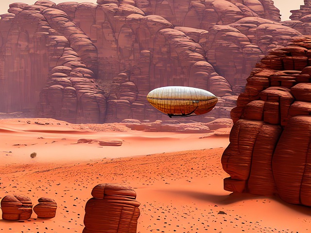 Free generated airship nature illustration