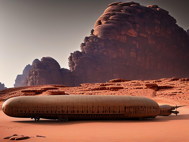 Free generated airship steampunk illustration