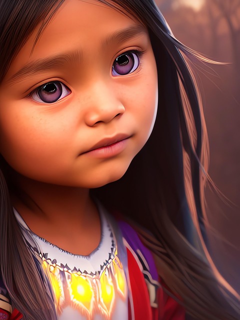 Free generated child portrait illustration