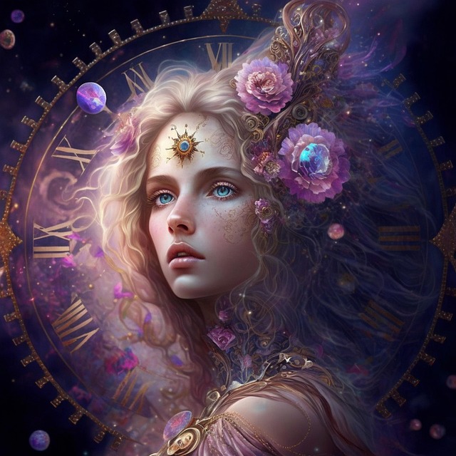 Free clock hairstyle gorgeous illustration